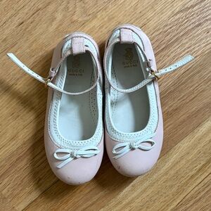 Gucci Kids Light Pink Mary Jane Shoes